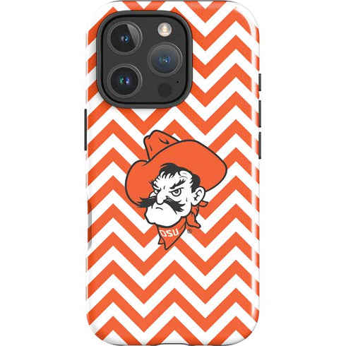 Oklahoma State University Chevron Print iPhone 16 Pro Max Impact Case